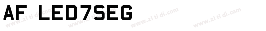 AF LED7Seg字体转换